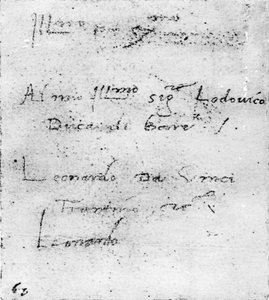 Handschrift van Leonardo da Vinci